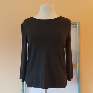 Philosophy Sweater Grey Large with gold zipper